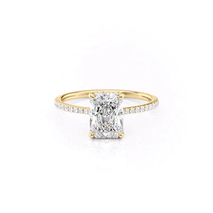The Pave Maia Set With A 2.5 Carat Radiant Lab Diamond