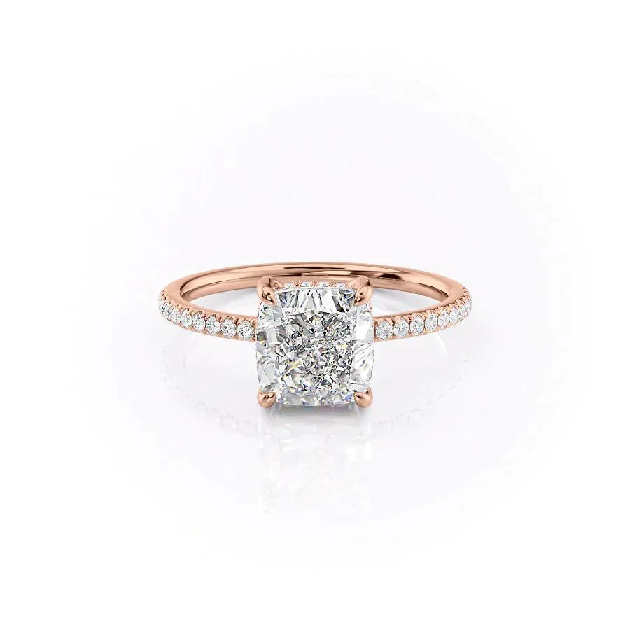 The Mandy Set With A 2 Carat Cushion Lab Diamond