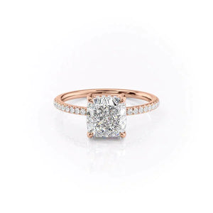 The Mandy Set With A 3 Carat Cushion Lab Diamond