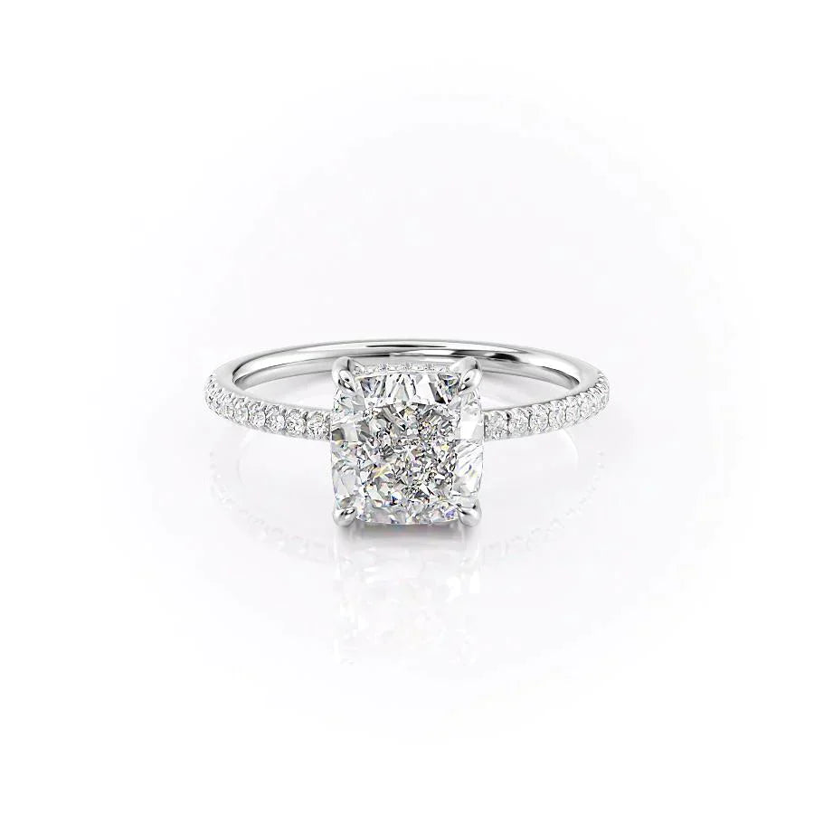 The Mandy Set With A 2 Carat Cushion Lab Diamond