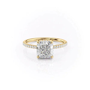 The Mandy Set With A 2.5 Carat Cushion Lab Diamond
