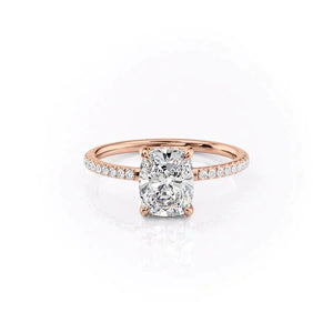 The Mandy Set With A 3 Carat Elongated Cushion Lab Diamond
