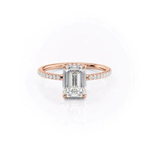 The Mandy Set With A 1 Carat Emerald Lab Diamond