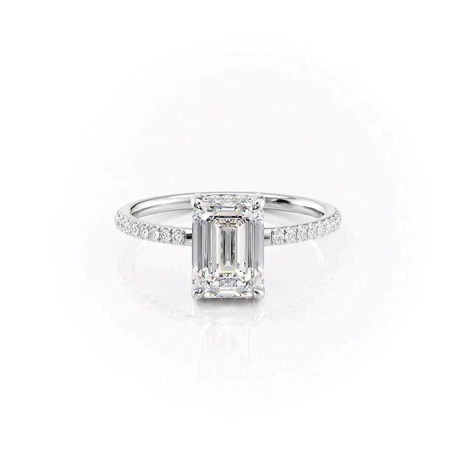 The Mandy Set With A 1.5 Carat Emerald Lab Diamond