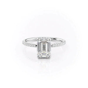 The Mandy Set With A 1.5 Carat Emerald Lab Diamond