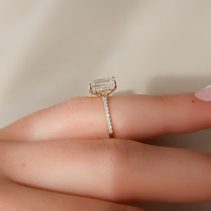 The Mandy Set With A 2 Carat Emerald Lab Diamond
