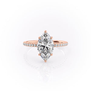 The Mandy Set With A 1 Carat Marquise Lab Diamond