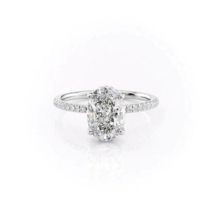 The Mandy Set With A 2 Carat Oval Lab Diamond