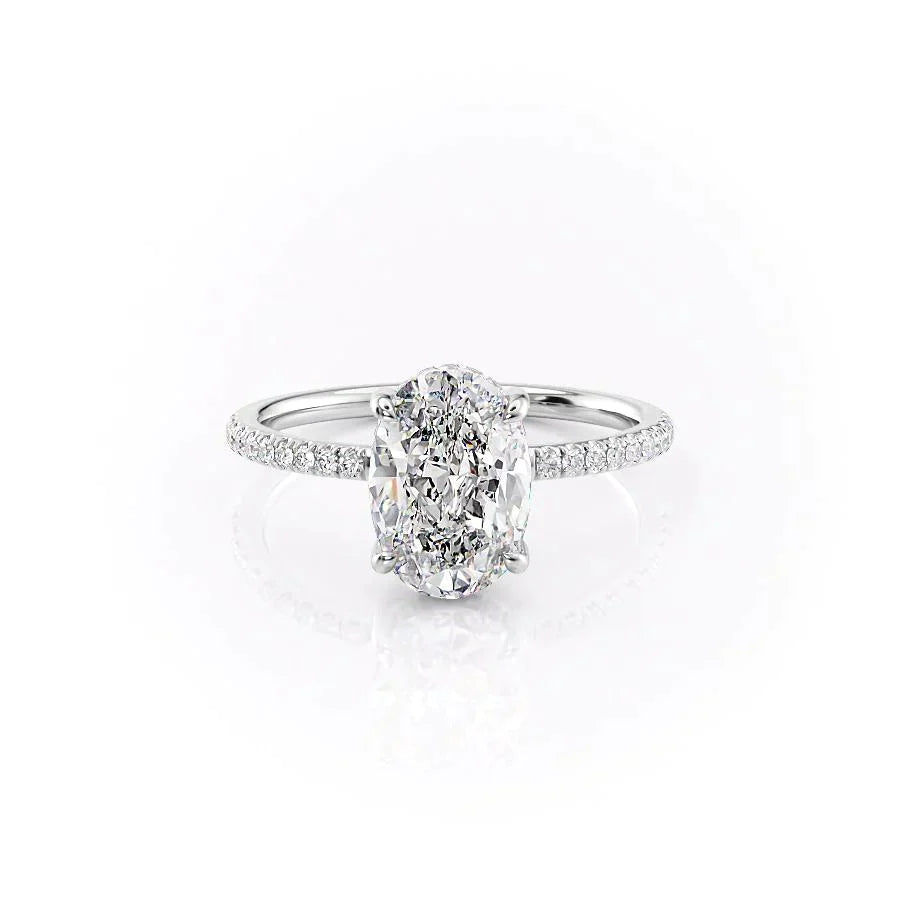 The Mandy Set With A 1 Carat Oval Lab Diamond