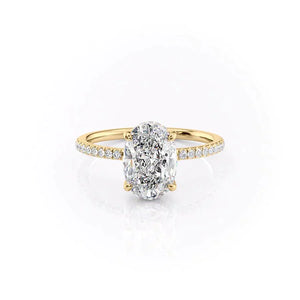 The Mandy Set With A 2.5 Carat Oval Lab Diamond