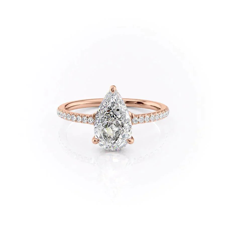 The Mandy Set With A 2 Carat Pear Lab Diamond