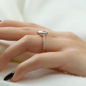 The Mandy Set With A 3 Carat Pear Lab Diamond