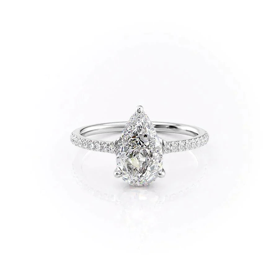 The Mandy Set With A Pear Moissanite