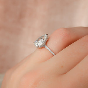 The Mandy Set With A 3 Carat Pear Lab Diamond