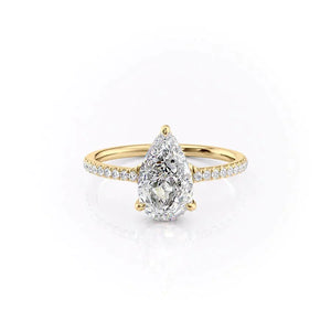 The Mandy Set With A 1 Carat Pear Lab Diamond
