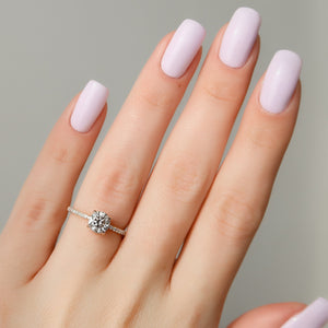 The Mandy Set With A 2 Carat Round Lab Diamond