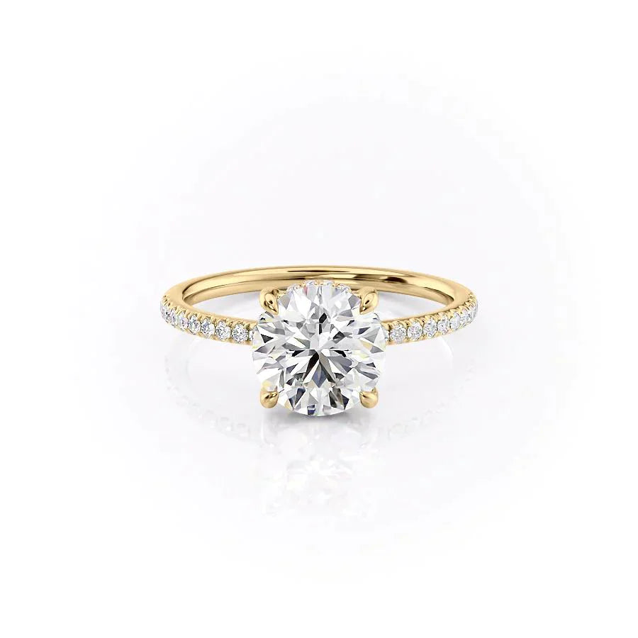 The Mandy Set With A 1 Carat Round Lab Diamond
