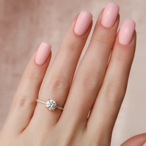 The Mandy Set With A 2 Carat Round Lab Diamond