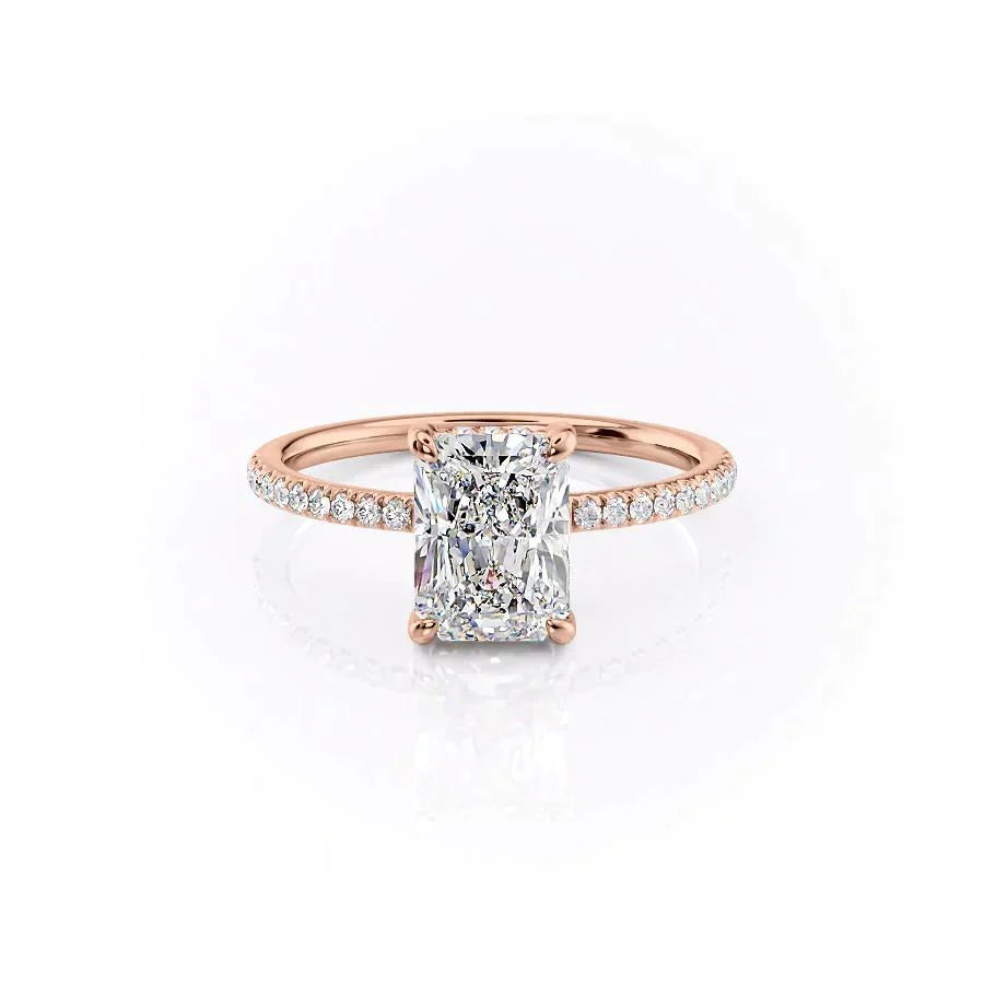 The Mandy Set With A 3 Carat Radiant Lab Diamond