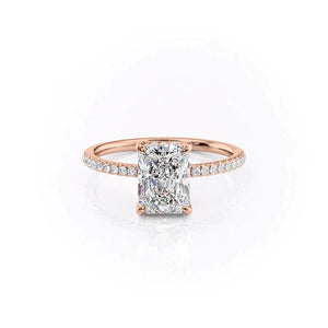 The Mandy Set With A 2 Carat Radiant Lab Diamond