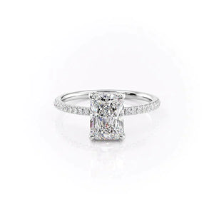 The Mandy Set With A 3 Carat Radiant Lab Diamond