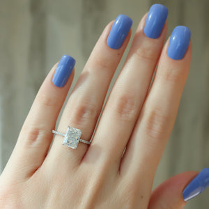 The Mandy Set With A 2 Carat Radiant Lab Diamond
