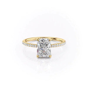 The Mandy Set With A 2 Carat Radiant Lab Diamond