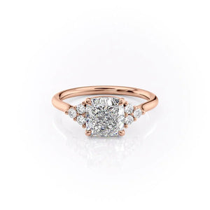 The Scarlett Set With A 3.5 Carat Cushion Moissanite