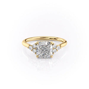 The Scarlett Set With A 2 Carat Cushion Lab Diamond