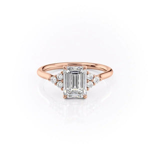 The Scarlett Set With A Emerald Moissanite
