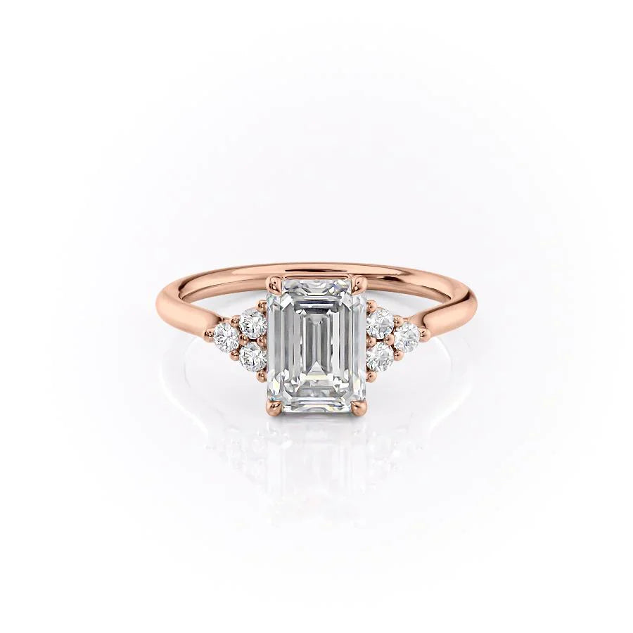 The Scarlett Set With A 1 Carat Emerald Lab Diamond