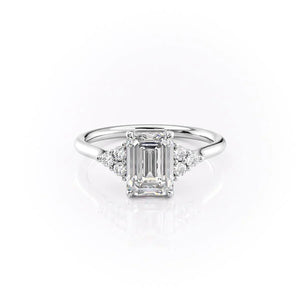 The Scarlett Set With A 2 Carat Emerald Lab Diamond