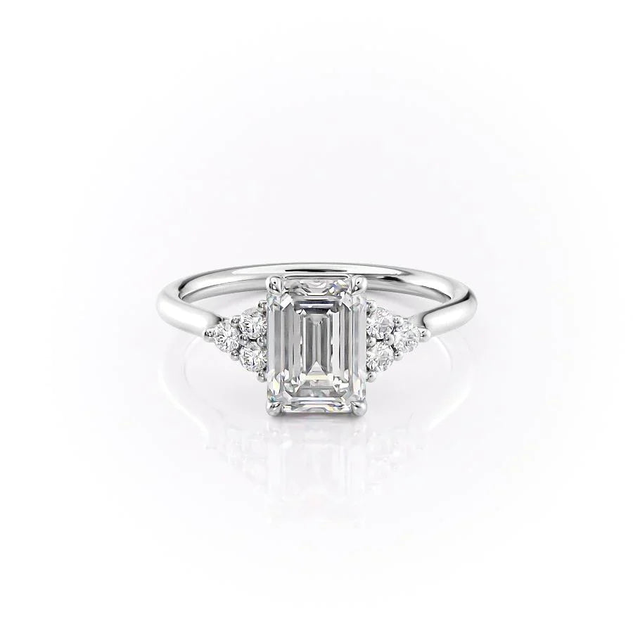 The Scarlett Set With A Emerald Moissanite