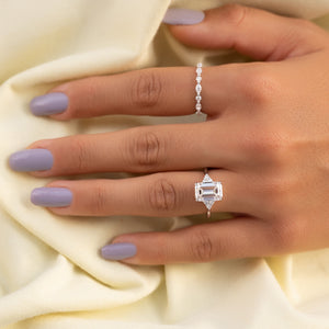 The Scarlett Set With A 2 Carat Emerald Lab Diamond