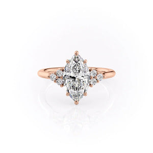 The Scarlett Set With A 1.5 Carat Marquise Moissanite
