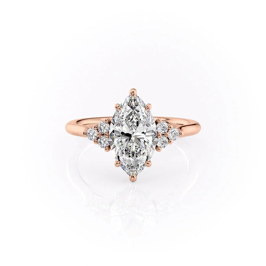 The Scarlett Set With A 2 Carat Marquise Lab Diamond