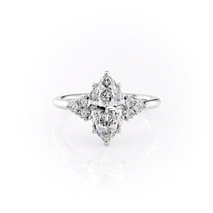 The Scarlett Set With A 4.5 Carat Marquise Moissanite