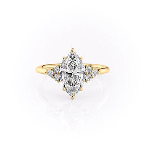 The Scarlett Set With A 3 Carat Marquise Lab Diamond