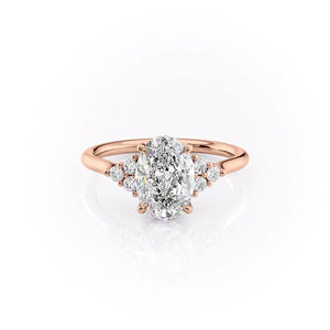 The Scarlett Set With A 1 Carat Oval Lab Diamond