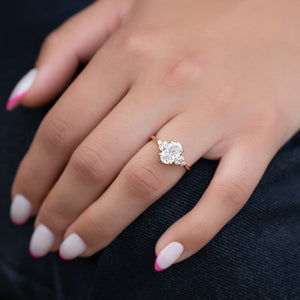The Scarlett Set With A 2 Carat Oval Lab Diamond