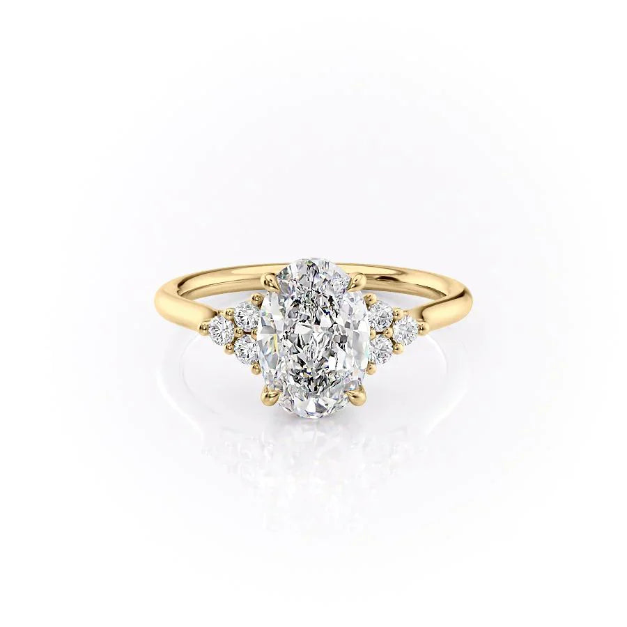 The Scarlett Set With A 2.5 Carat Oval Moissanite