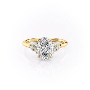 The Scarlett Set With A 2.5 Carat Oval Moissanite