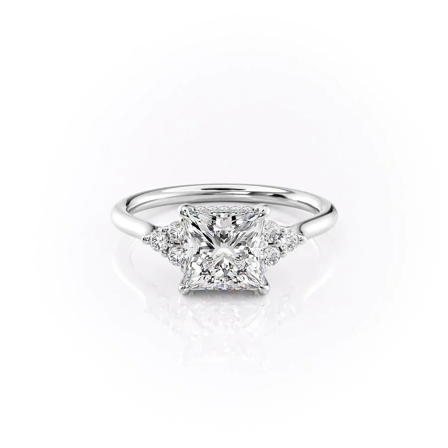 The Scarlett Set With A 3 Carat Princess Lab Diamond