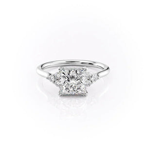 The Scarlett Set With A 3.5 Carat Princess Moissanite