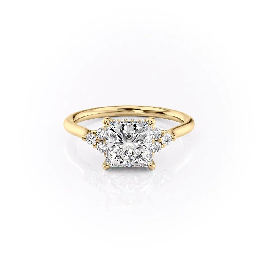 The Scarlett Set With A 2.5 Carat Princess Lab Diamond