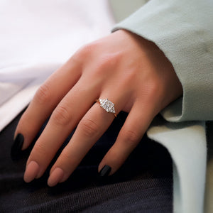 The Scarlett Set With A 2 Carat Princess Lab Diamond