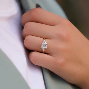 The Scarlett Set With A 2 Carat Princess Lab Diamond
