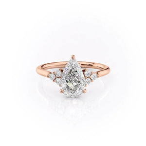 The Scarlett Set With A 2 Carat Pear Lab Diamond