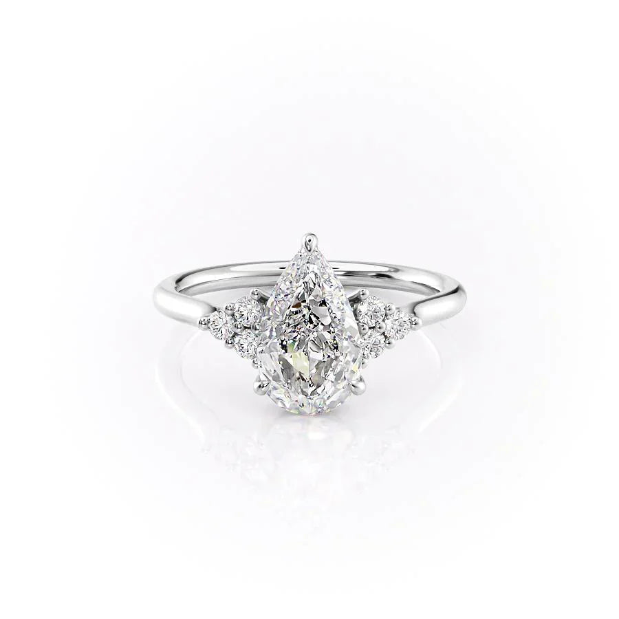 The Scarlett Set With A 2 Carat Pear Lab Diamond