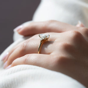The Scarlett Set With A 2 Carat Pear Lab Diamond
